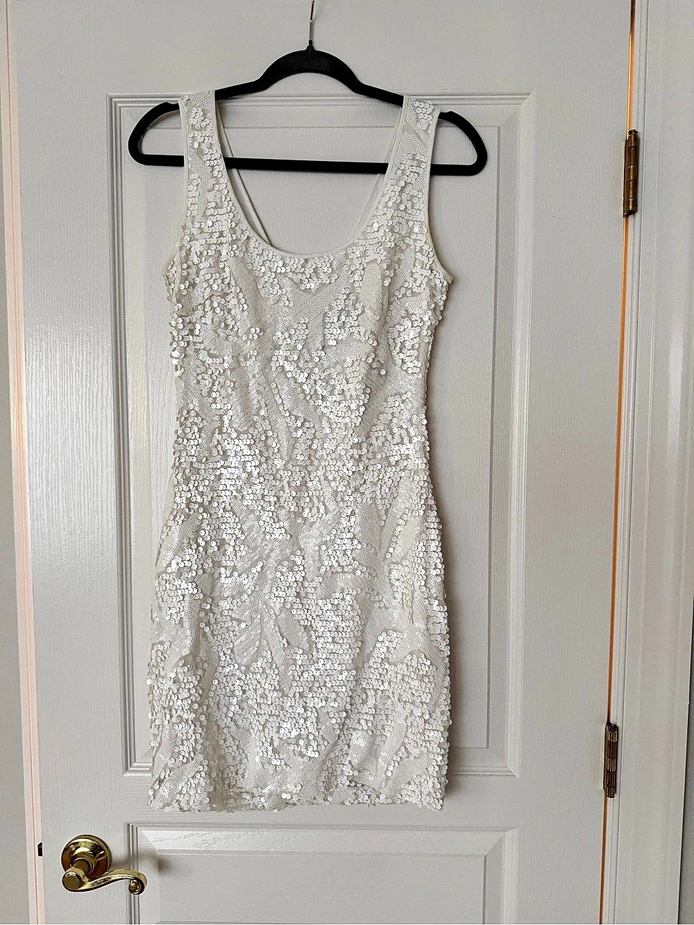 GUESS Sequin Mini Dress in White